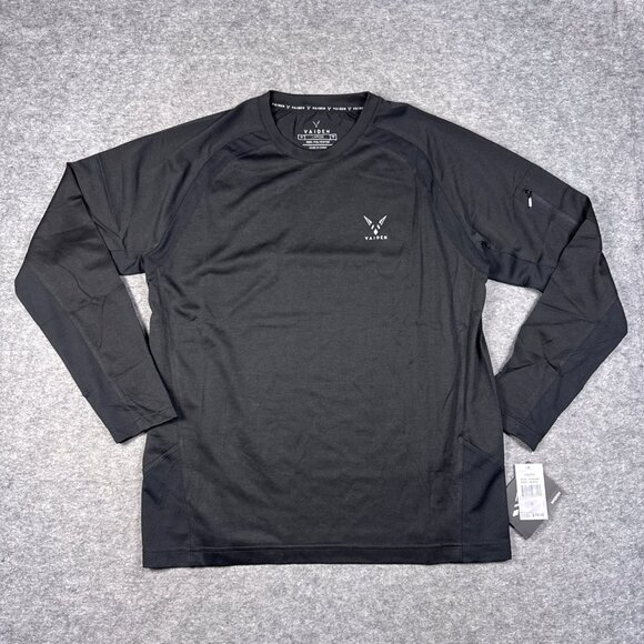 Vaiden T Shirt Mens Large Black Performance Athleisure Tactical Tech - Picture 1 of 13
